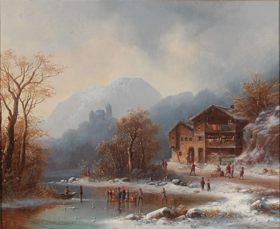 Winter Pleasures by Anton Doll - Canvas Print