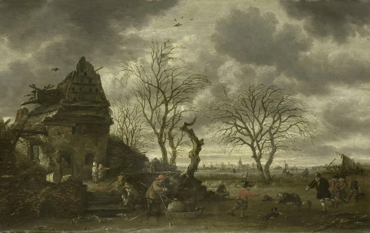 Winter Scene 8 by Salomon Rombouts - Canvas Print