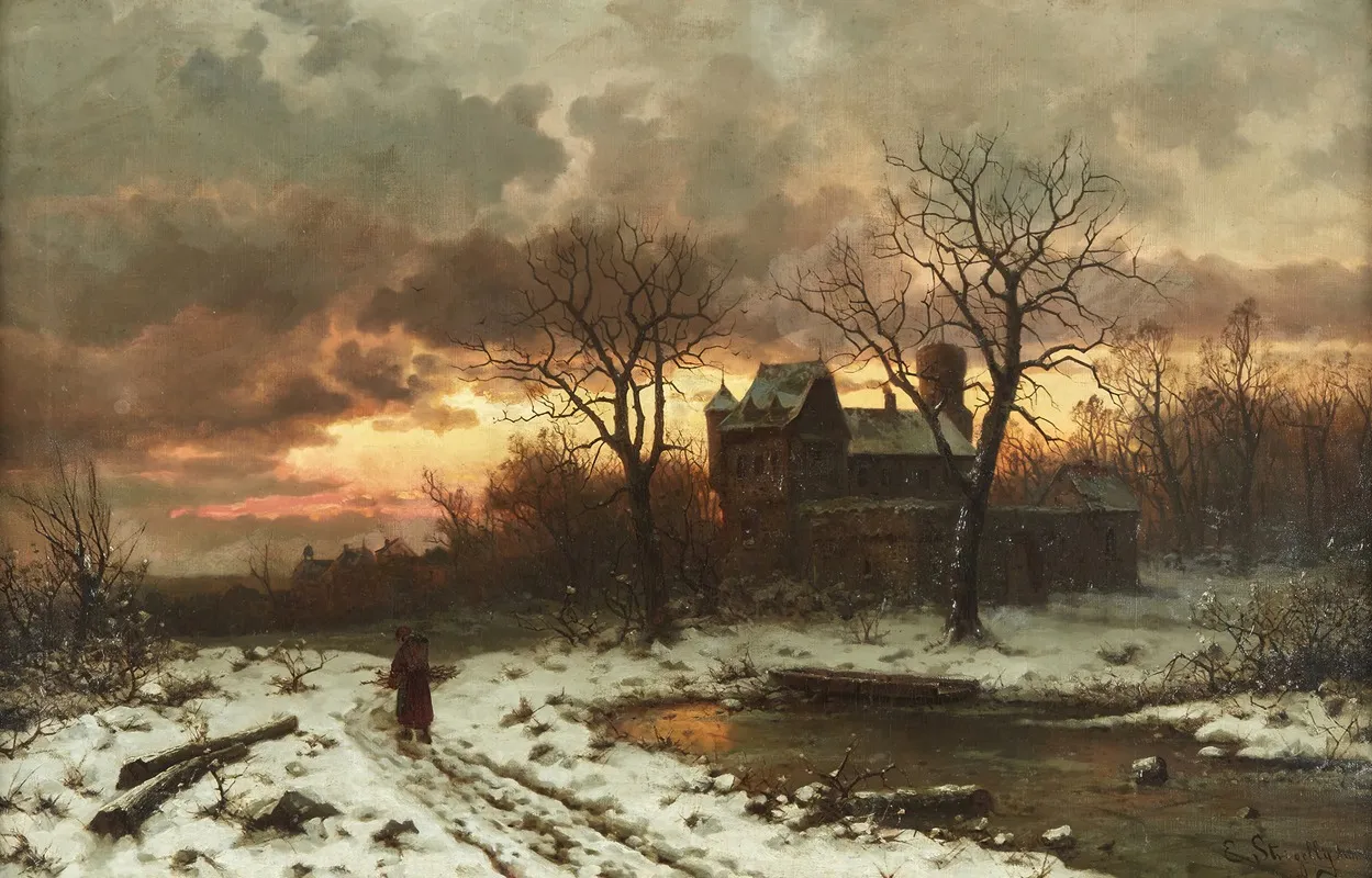 Winter Twilight In The Rhine Valley