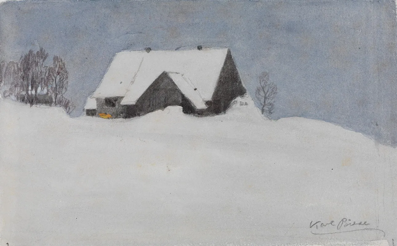 Winterlandschaft 7 by Karl Biese - Canvas Print