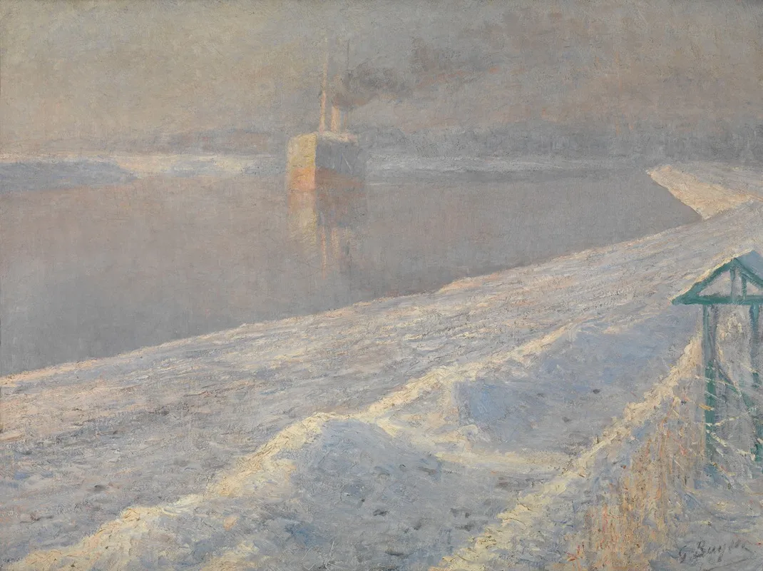 Winterstorm by Georges Léon Ernest Buysse - Canvas Print