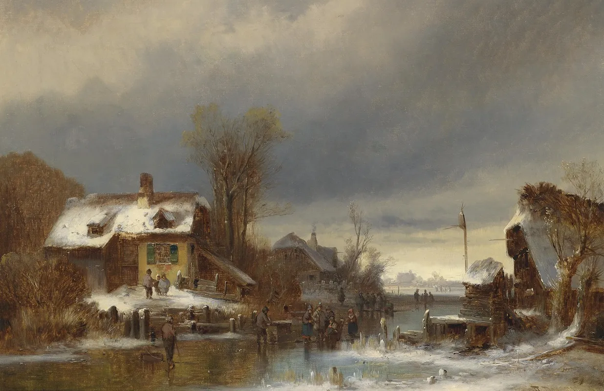 Wintervergnugen by Anton Doll - Canvas Print