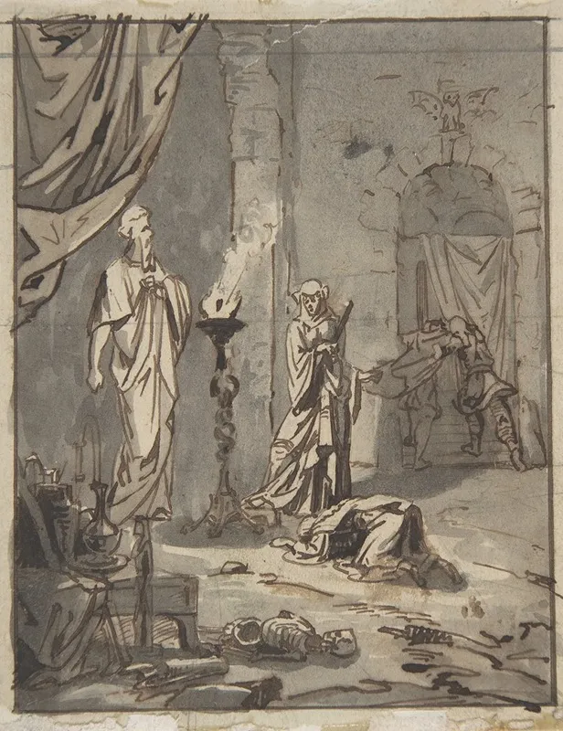 Witch Of Endor by Ary Scheffer - Canvas Print