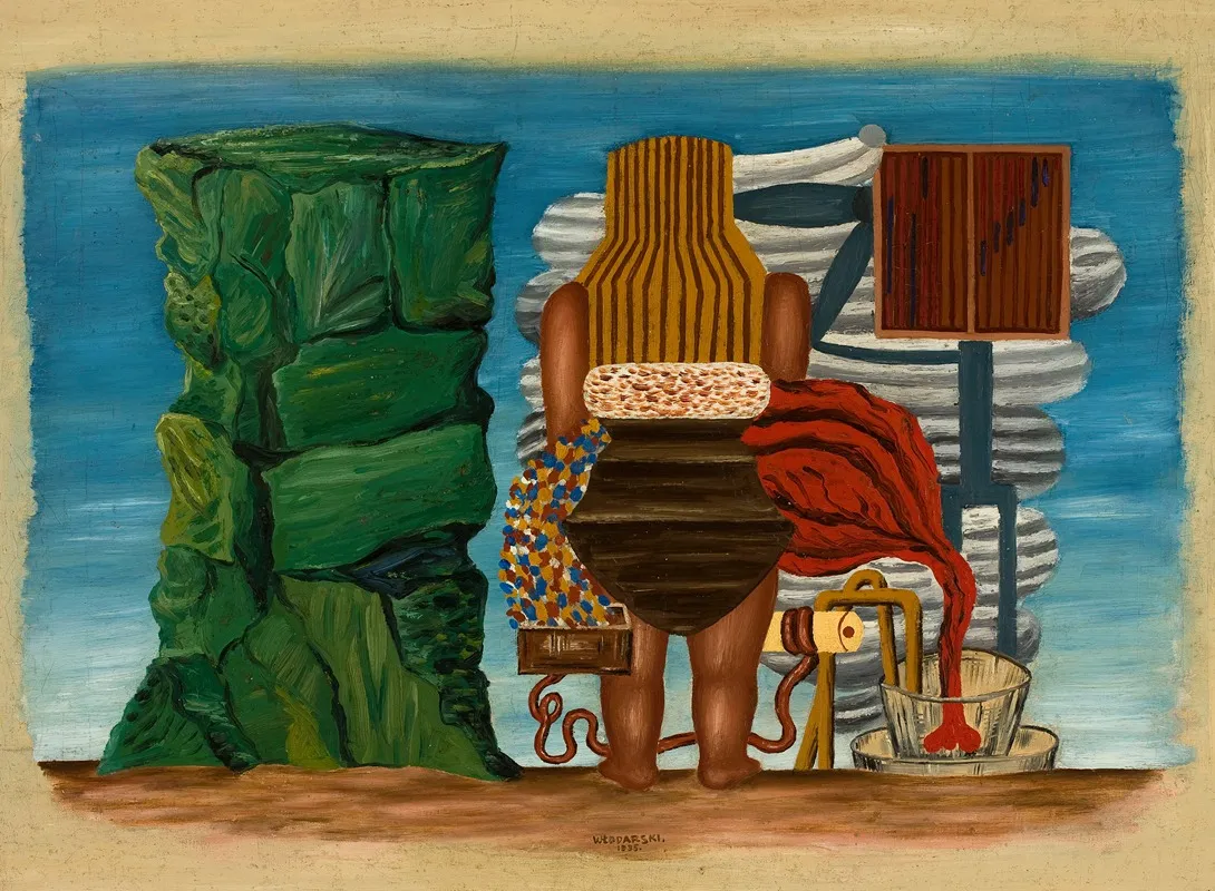 Wizard Near A Green Rock