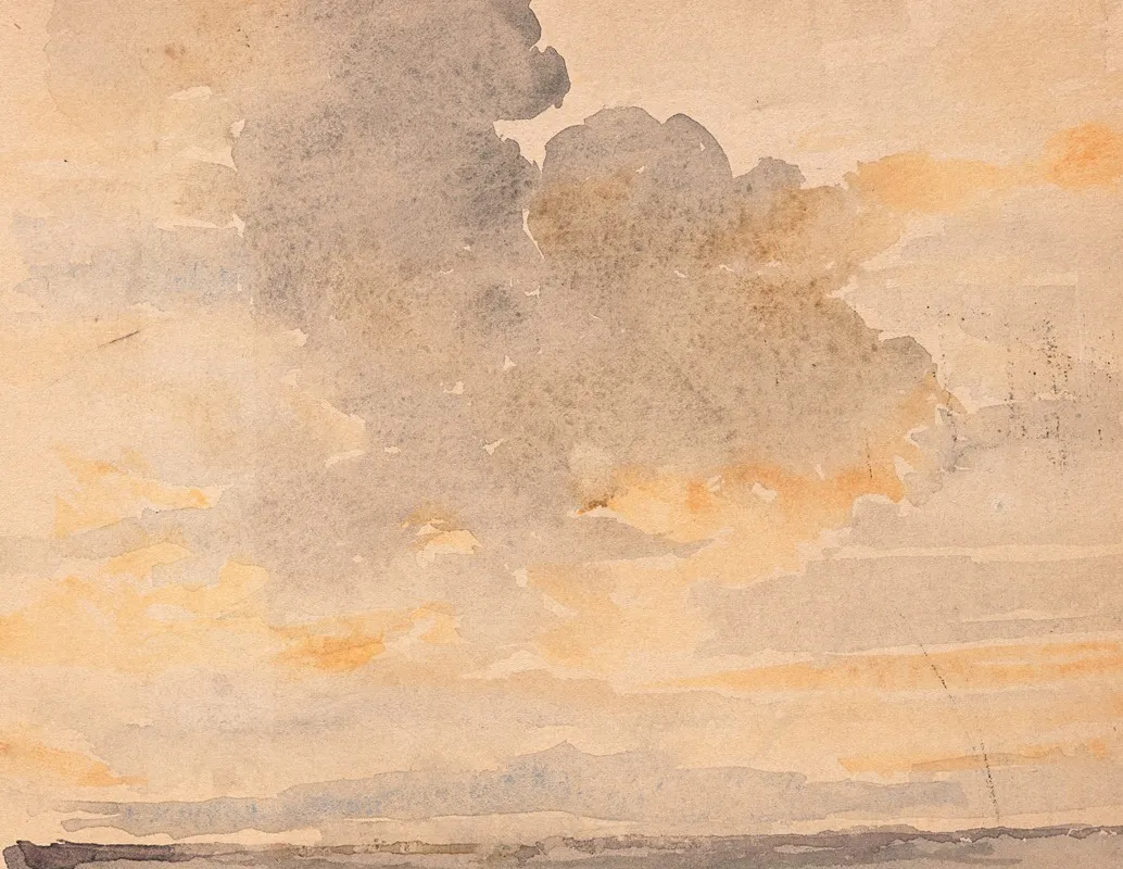 Wolkiger Abendhimmel Uber Hugelkette