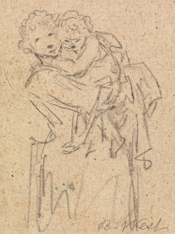 Woman And Child 4 by Benjamin West - Canvas Print