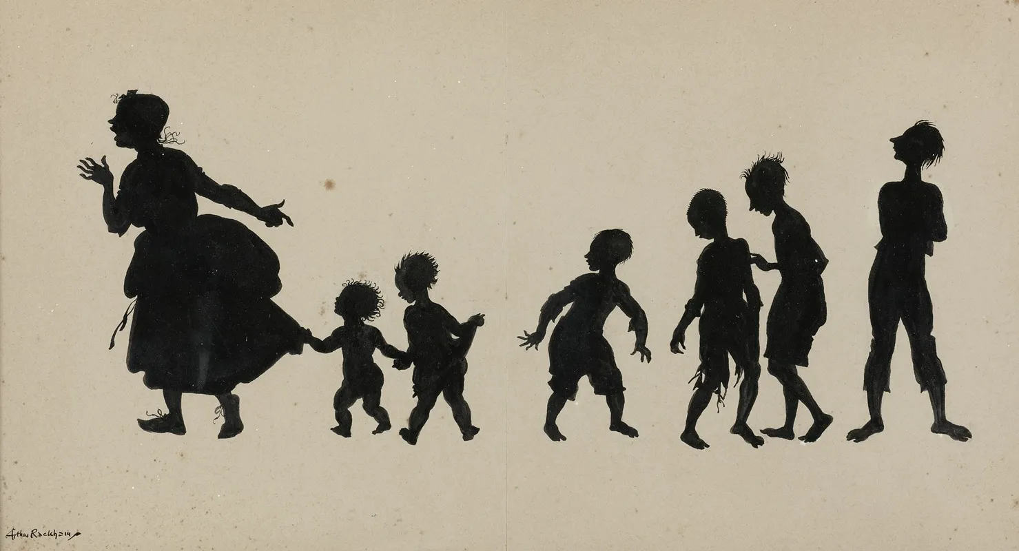 Woman And Six Children