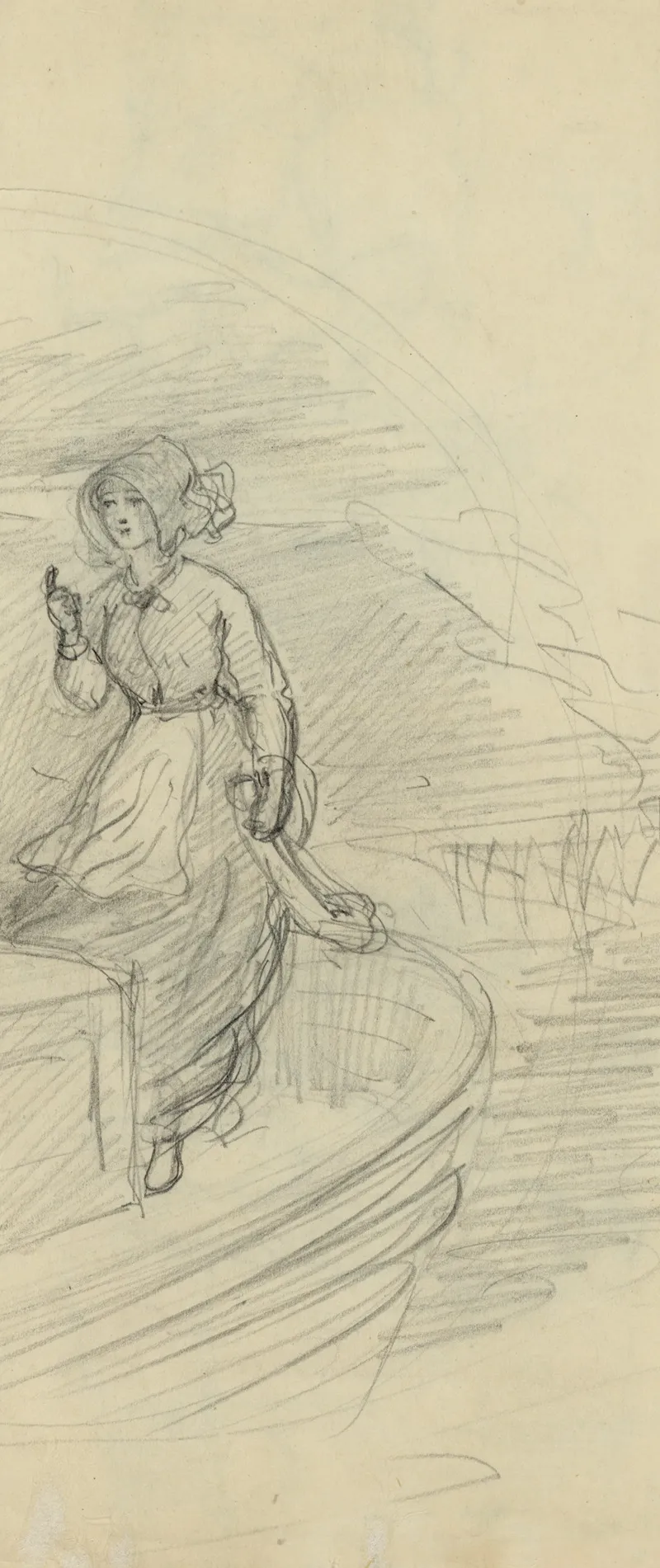 Woman At The Helm Of A Boat