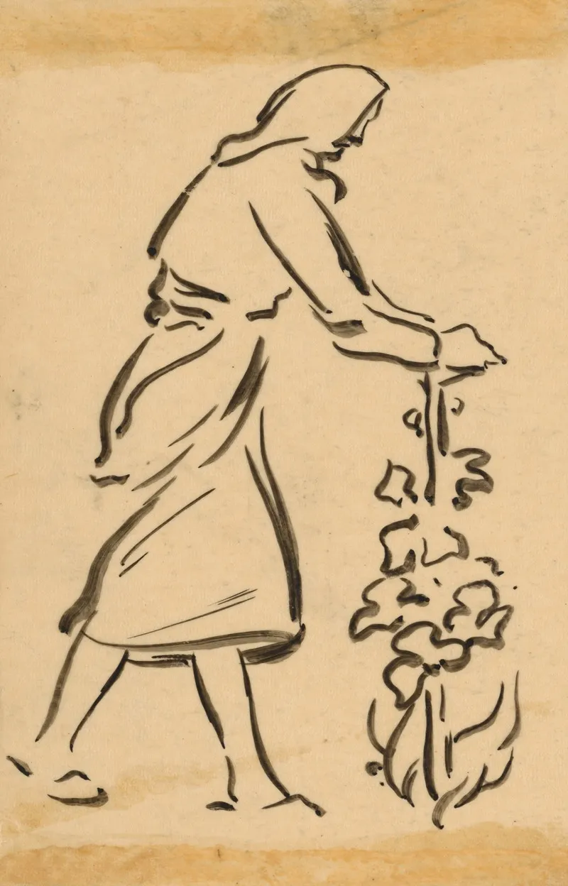 Woman Holding A Tree Vine