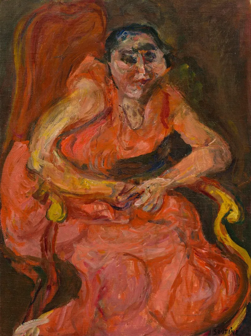 Woman In Pink by Chaïm Soutine - Canvas Print