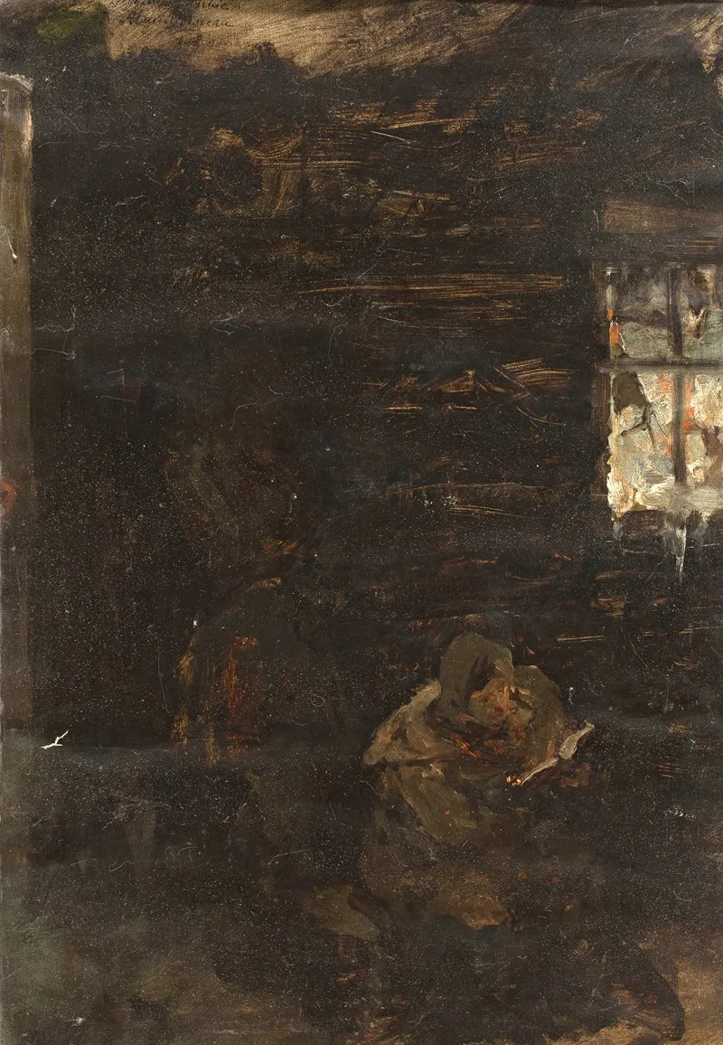 Woman Indoors by Kazimierz Alchimowicz - Canvas Print