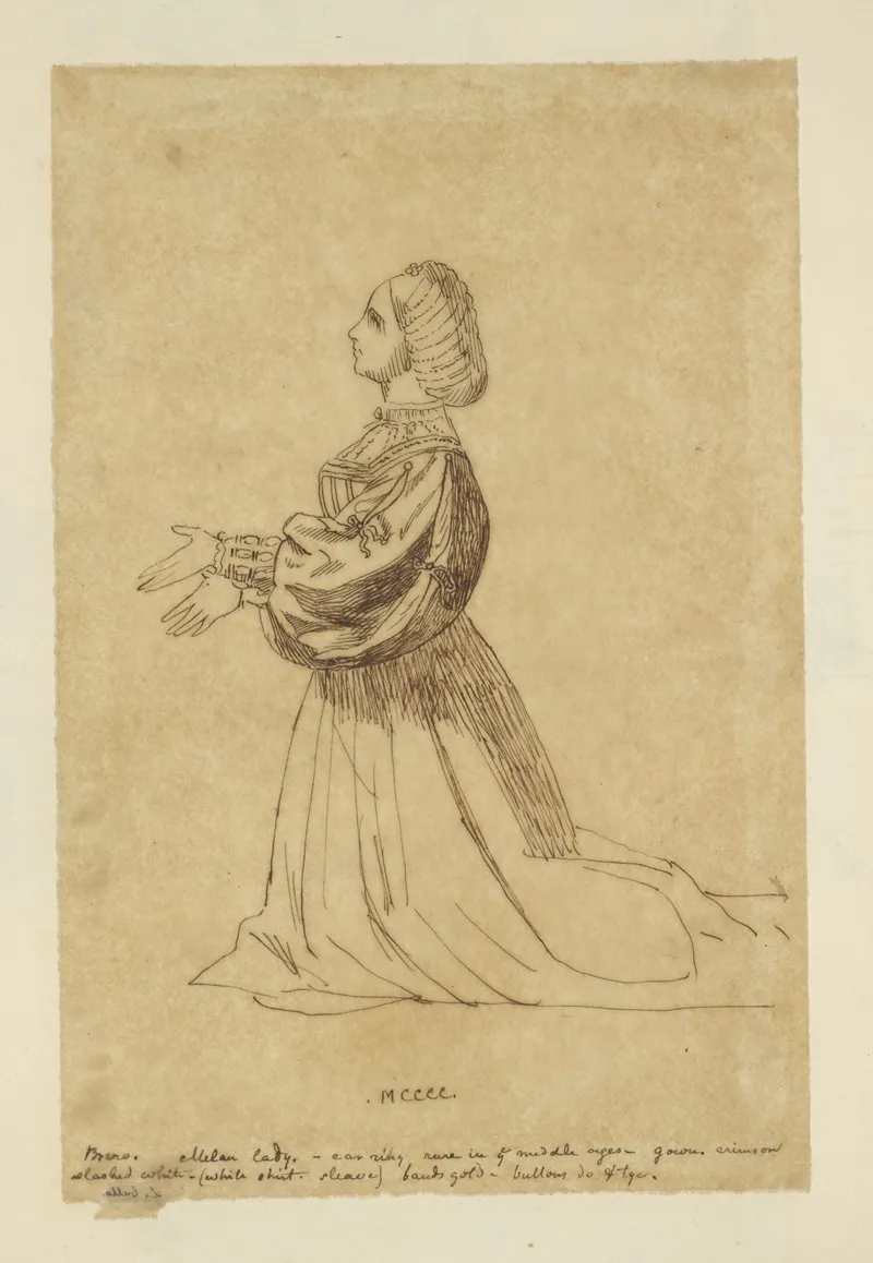 Woman Kneeling Mccc by Stewart Watson - Canvas Print