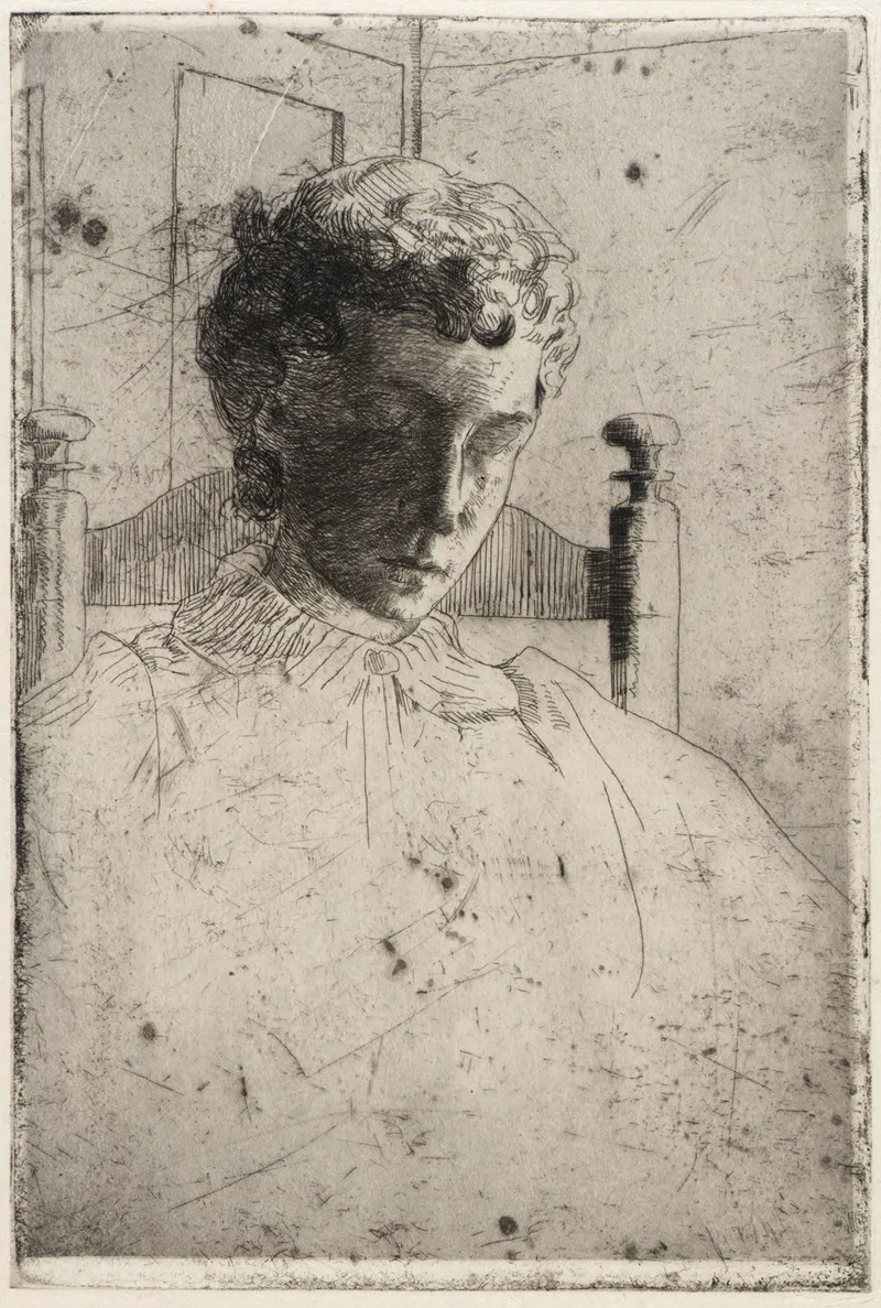 Woman Looking Down