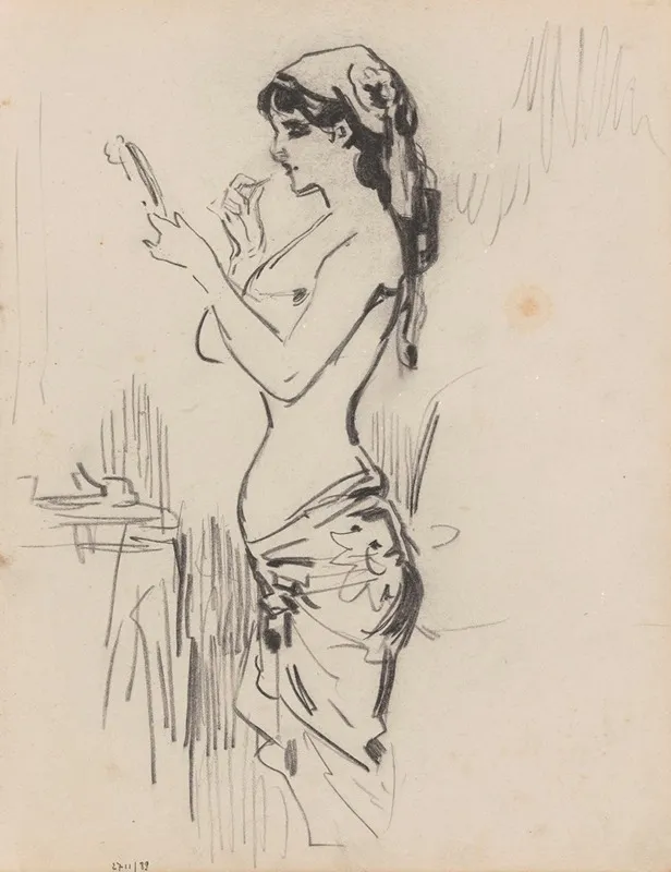 Woman Making Toilet