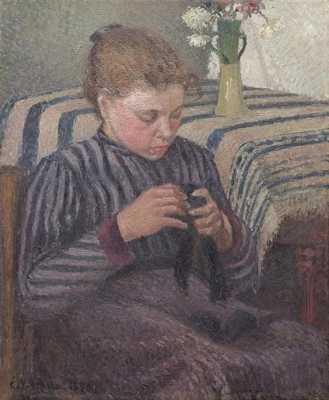 Woman Mending