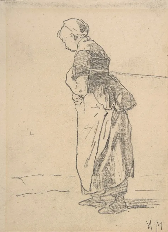 Woman Pulling A Tow Rope