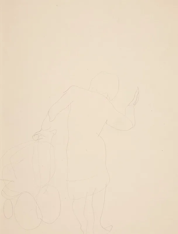 Woman Pushing Carriage