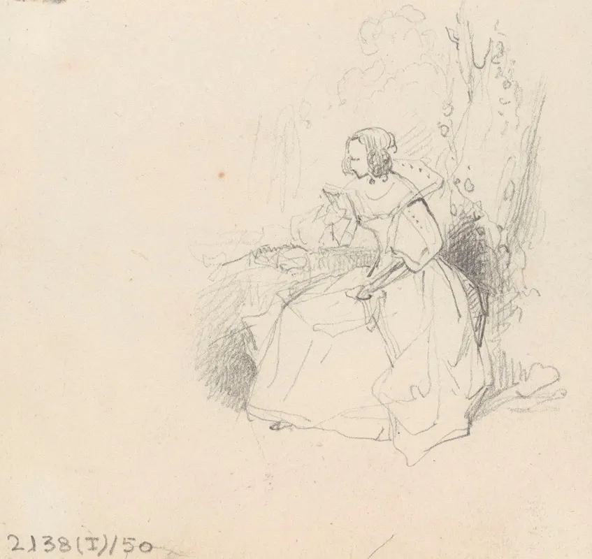 Woman Reading 20 by Nicaise De Keyser - Canvas Print