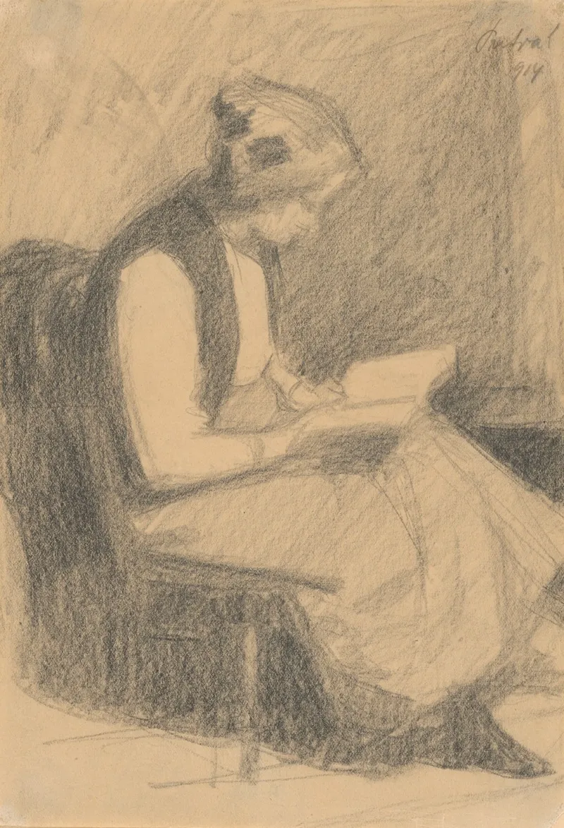 Woman Reading 23 by Eduard Putra - Canvas Print