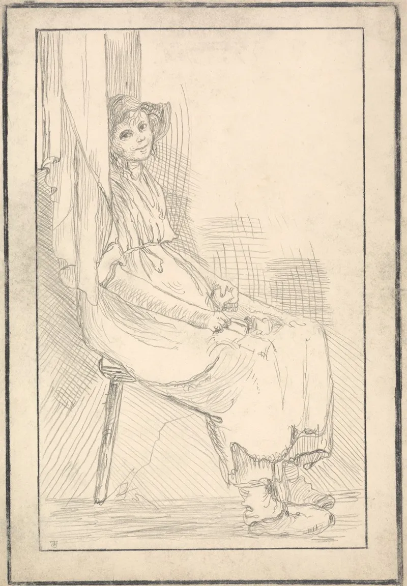 Woman Seated On A Chair
