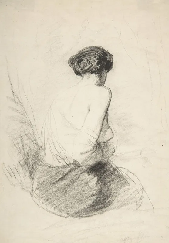 Woman Seated Seen From Back