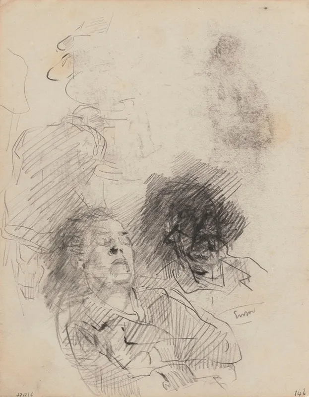 Woman Sleeping 3 by James Ensor - Canvas Print