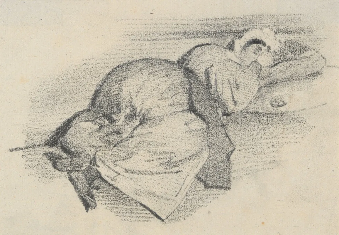 Woman Sleeping On The Ground