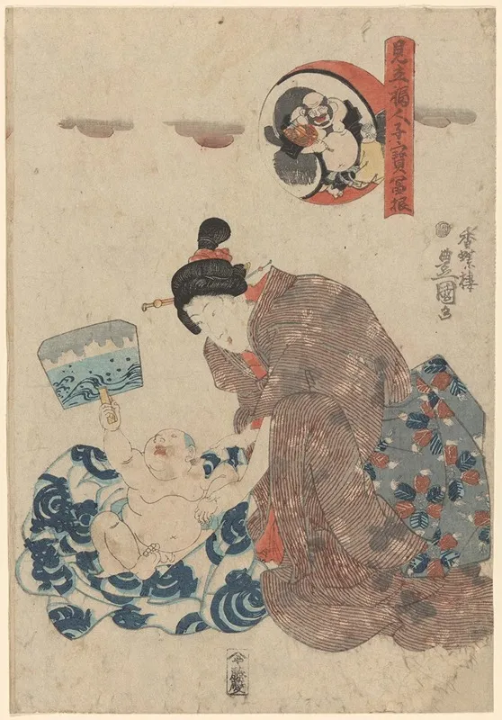 Woman Tending Infant