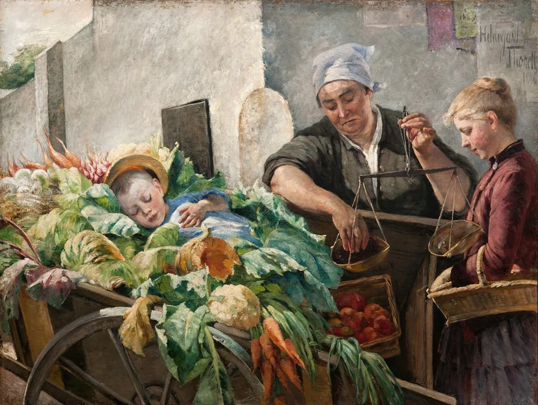 Woman Vegetable Vendor In France