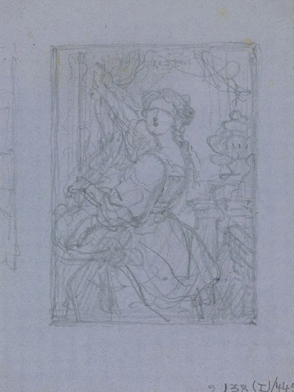 Woman With Basket by Nicaise De Keyser - Canvas Print