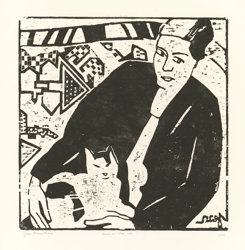 Woman With Cat
