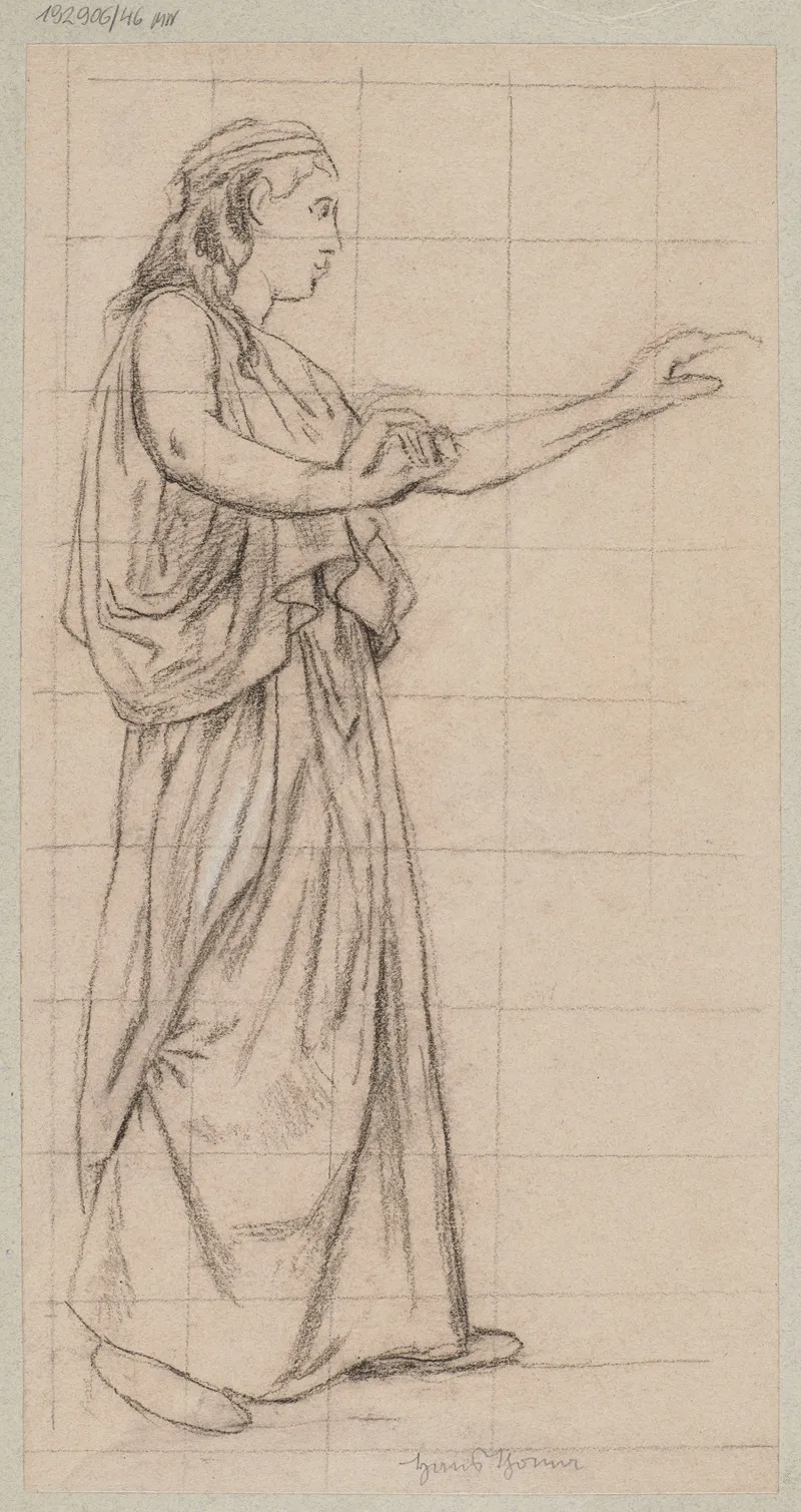 Woman With Outstretched Hands by Hans Thoma - Canvas Print