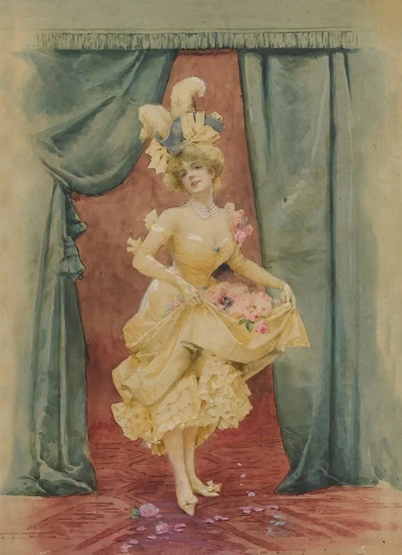 Woman With Roses