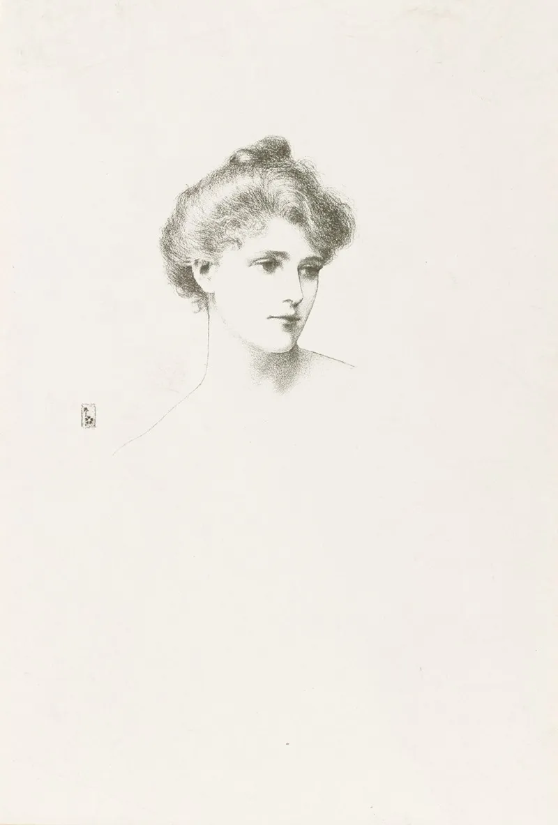 Womans Head Looking To The Right