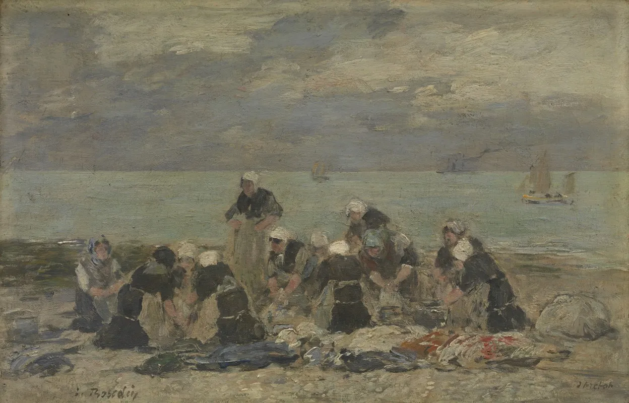Women Washing Clothes At Etretat