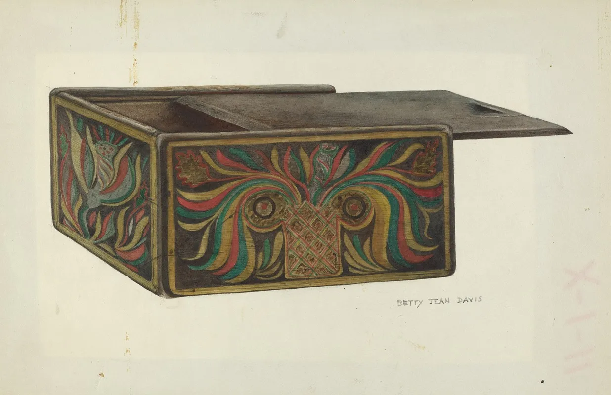 Wood Box by Betty Jean Davis - Canvas Print
