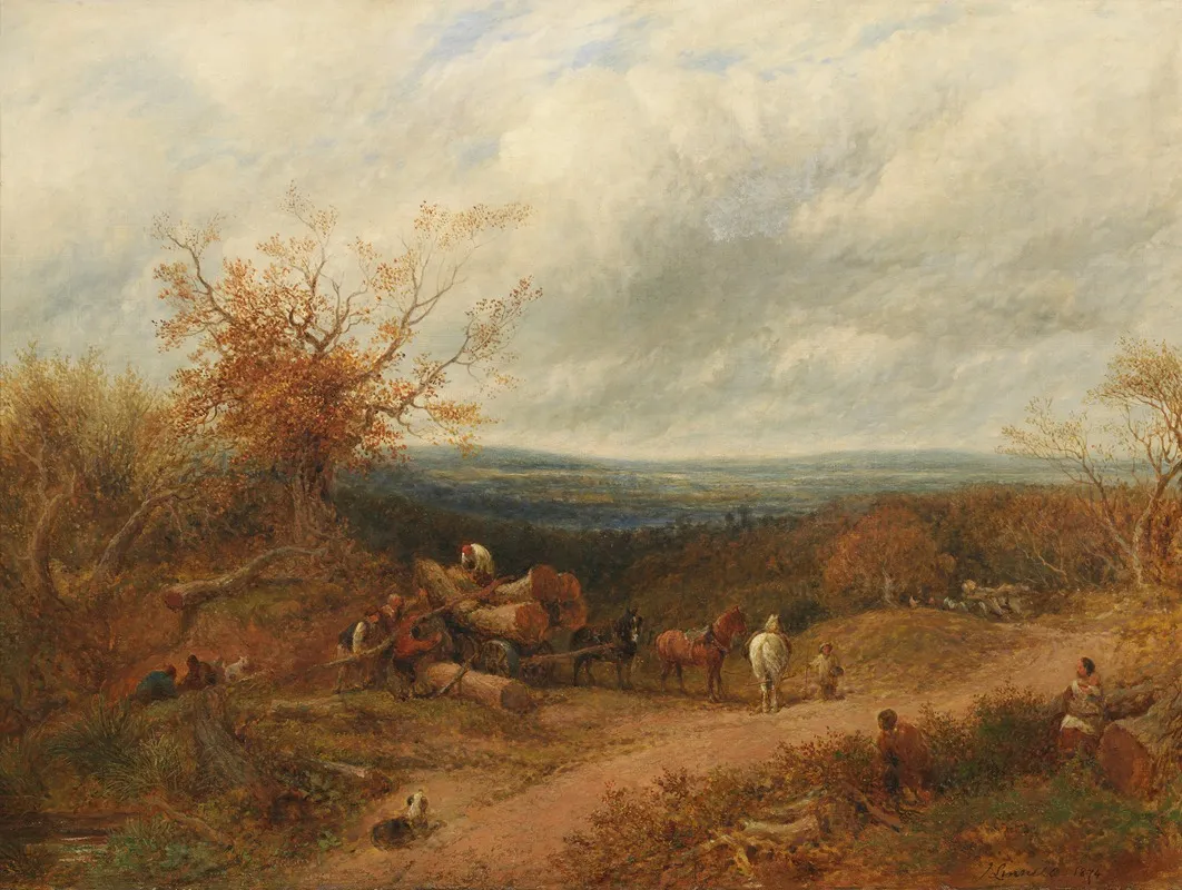Woodcutters 3 by John Linnell - Canvas Print
