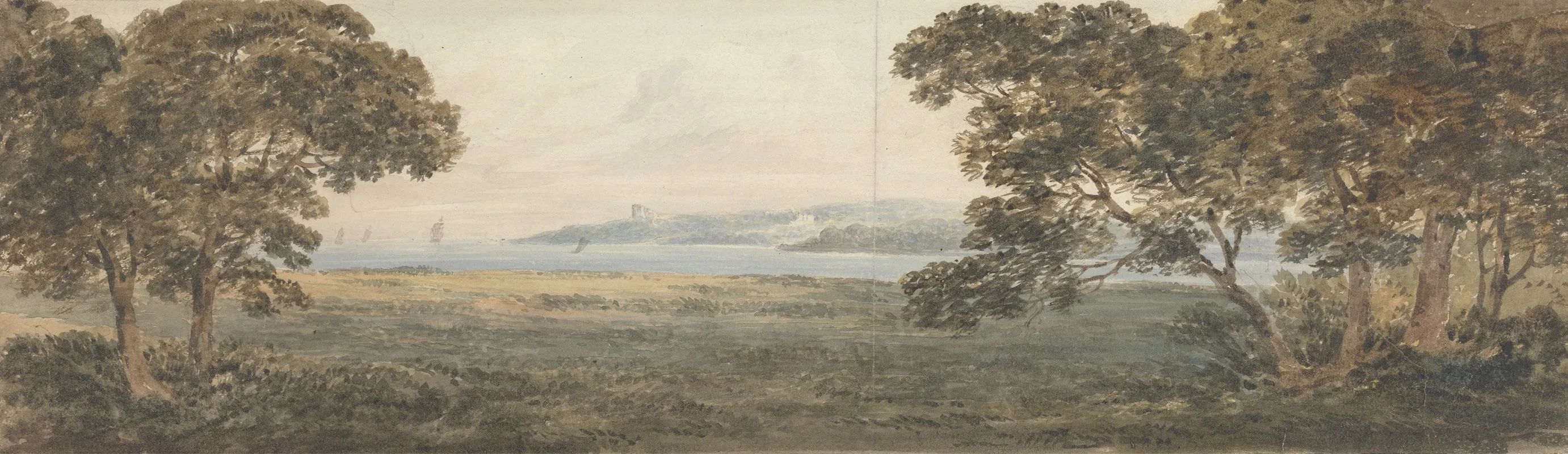 Wooded Landscape Overlooking An Estuary