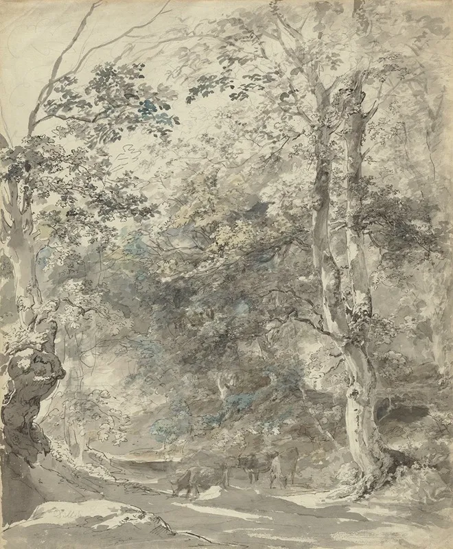 Wooded Landscape With Cows