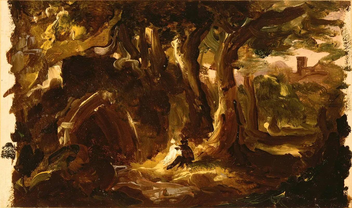 Wooded Landscape With Figures 3