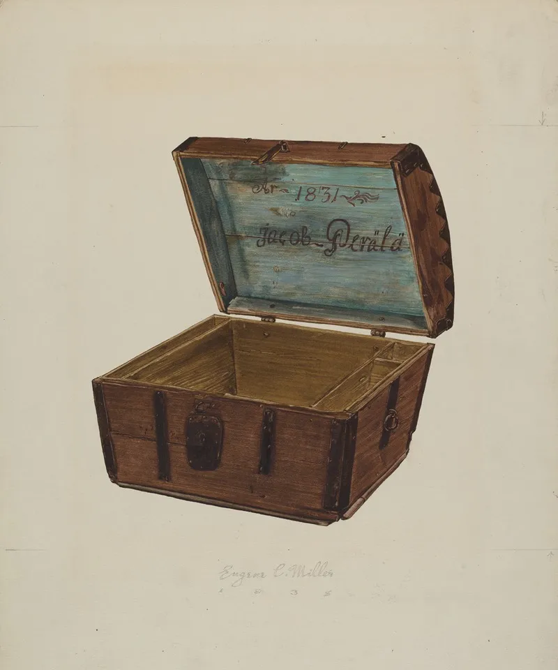 Wooden Chest 2 by Eugene C. Miller - Canvas Print