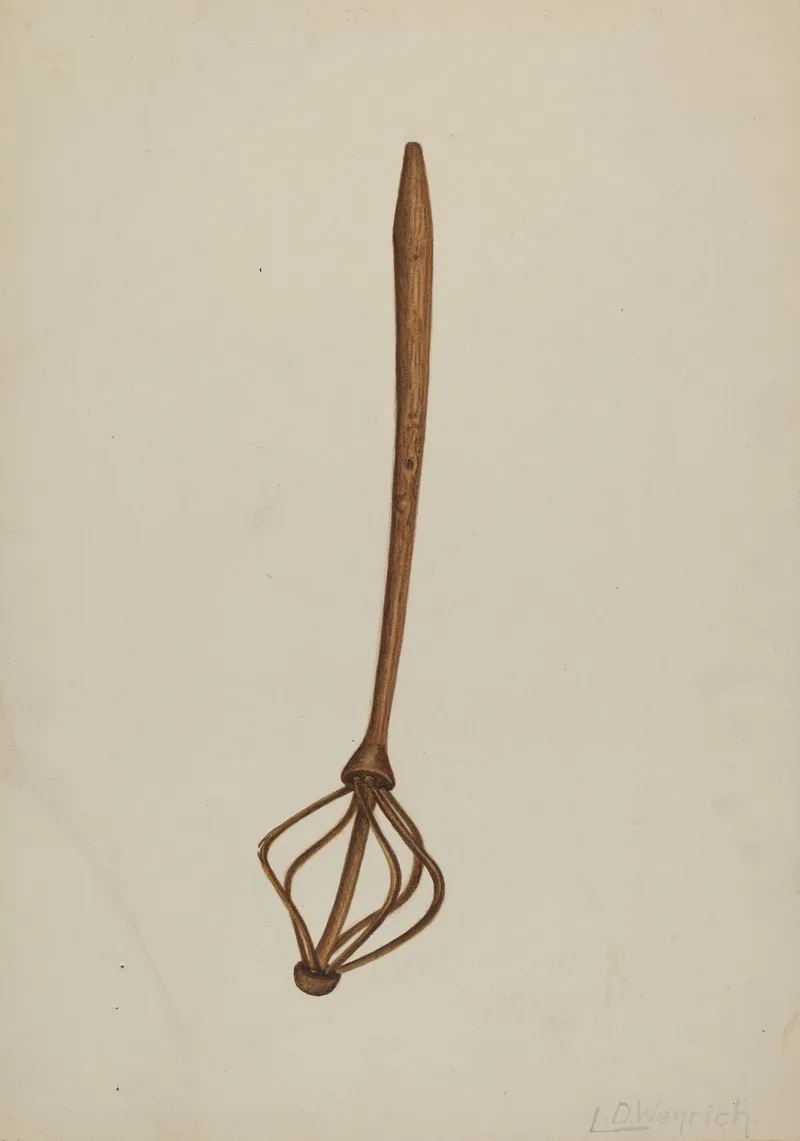 Wooden Egg Beater by Luther D. Wenrich - Canvas Print