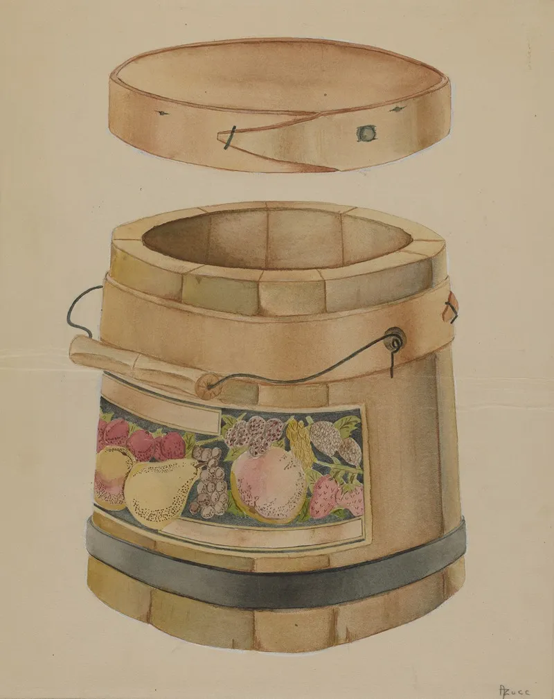 Wooden Jam Pail by Anthony Zuccarello - Canvas Print