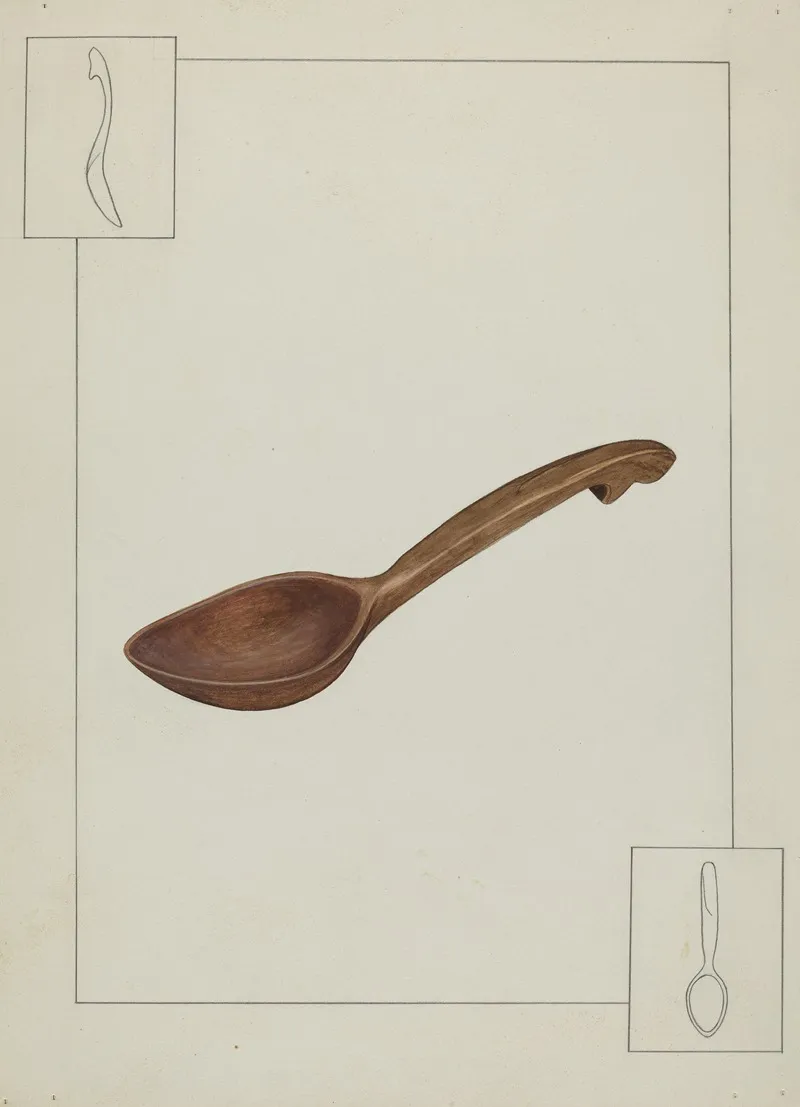 Wooden Spoon 2 by American 20th Century - Canvas Print