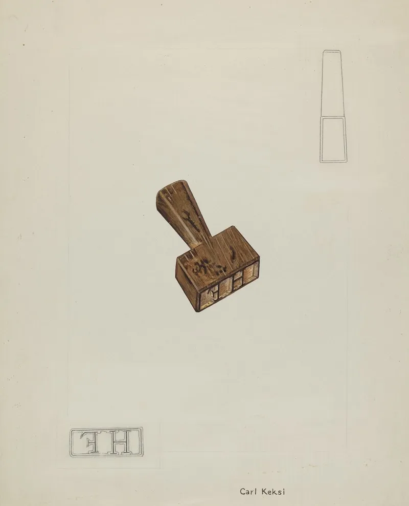 Wooden Stamp by Carl Keksi - Canvas Print