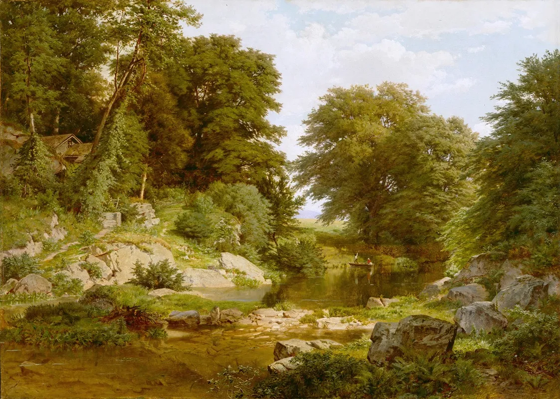 Woodland Brook by William Trost Richards - Canvas Print