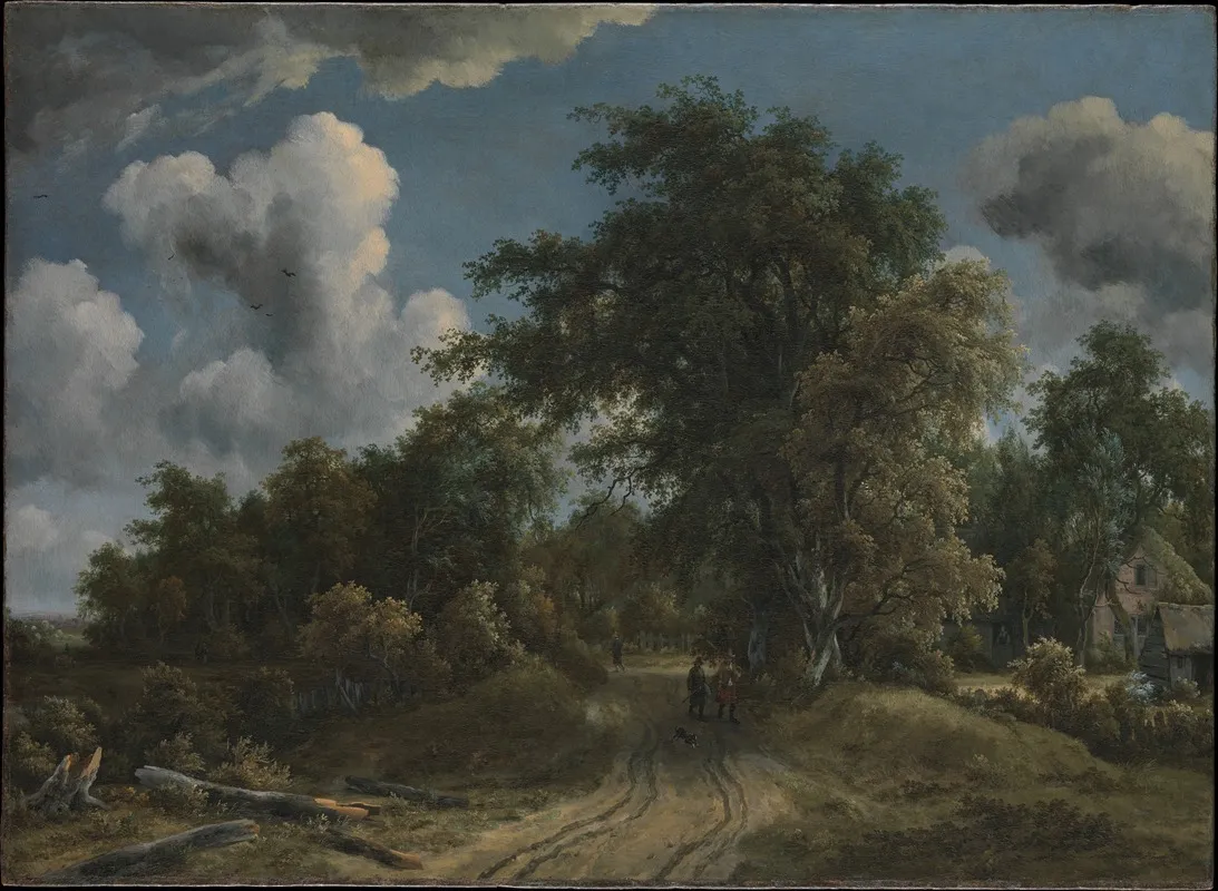 Woodland Road by Meindert Hobbema - Canvas Print