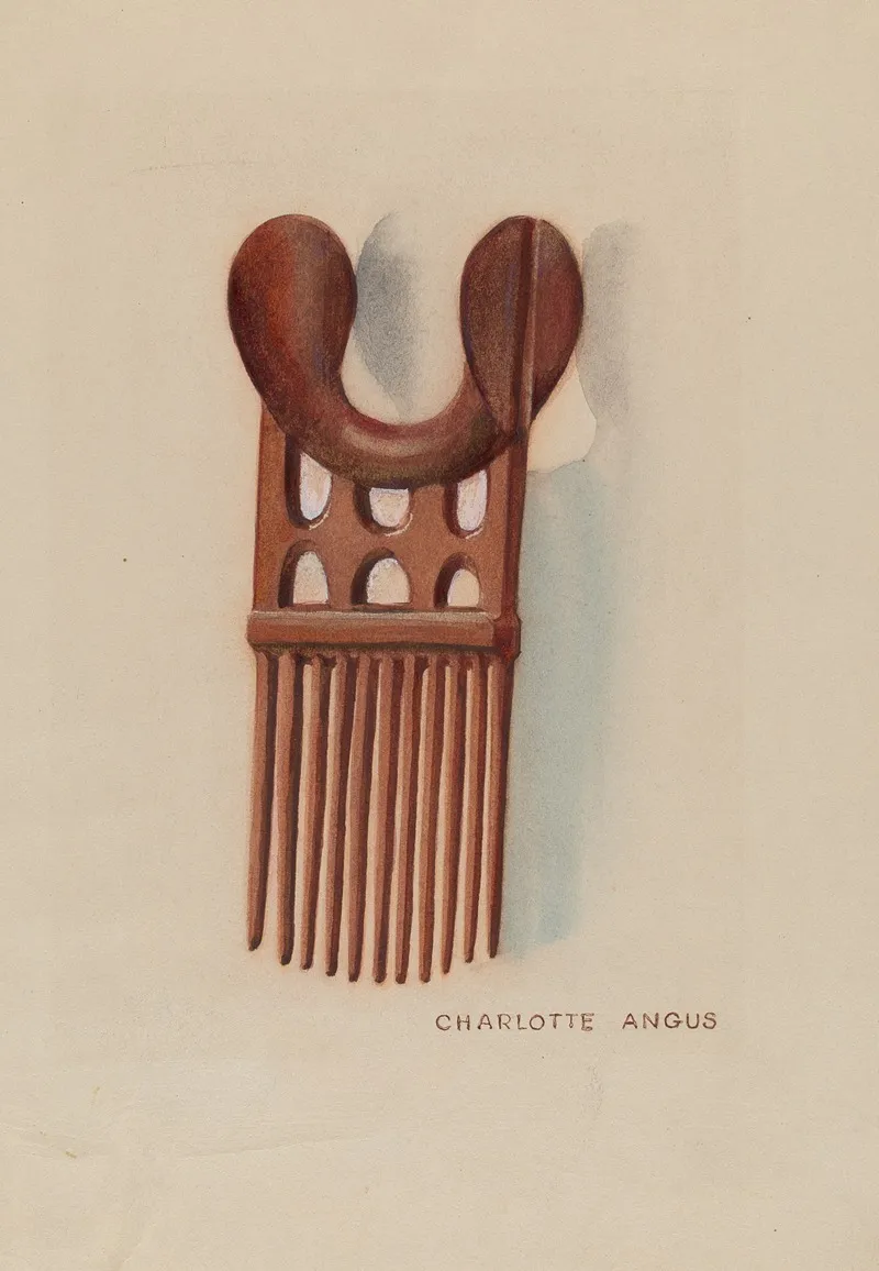 Wool Comb by Charlotte Angus - Canvas Print