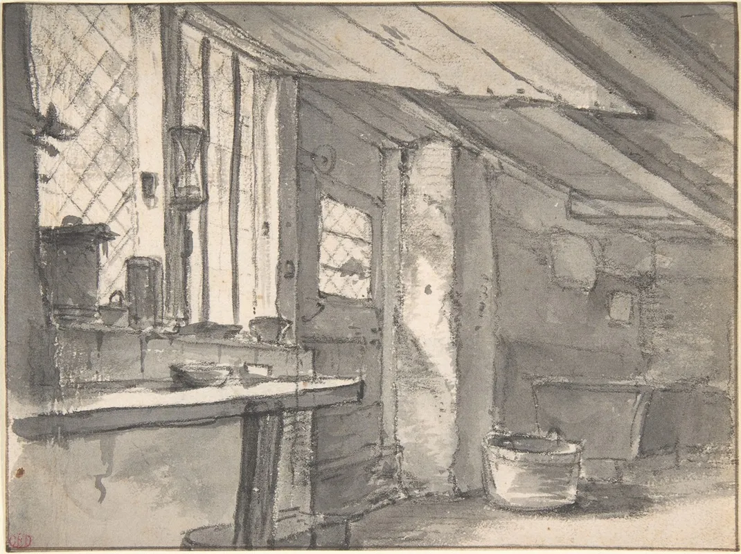 Workshop Interior by Thomas Wijck - Canvas Print