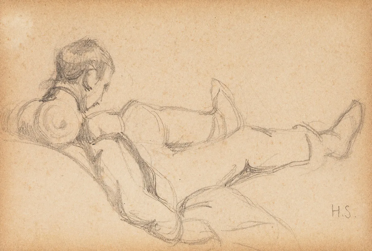 Wounded Warrior Study by Helene Schjerfbeck - Canvas Print